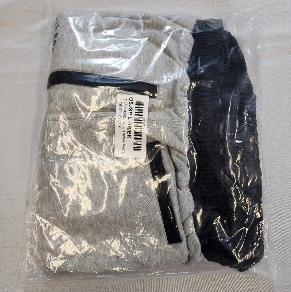 NWT Title Boxing Men's Gray Black Sweatpants Jogger, sz Large - Picture 3 of 13